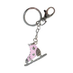 Jerry's 1285 Enamel & Crystal Skate Keyring & Bag Clip -IceTrek Shop 1285 Pink 97465.1681152134