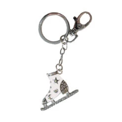 Jerry's 1285 Enamel & Crystal Skate Keyring & Bag Clip -IceTrek Shop 1285 White 14153.1681152134