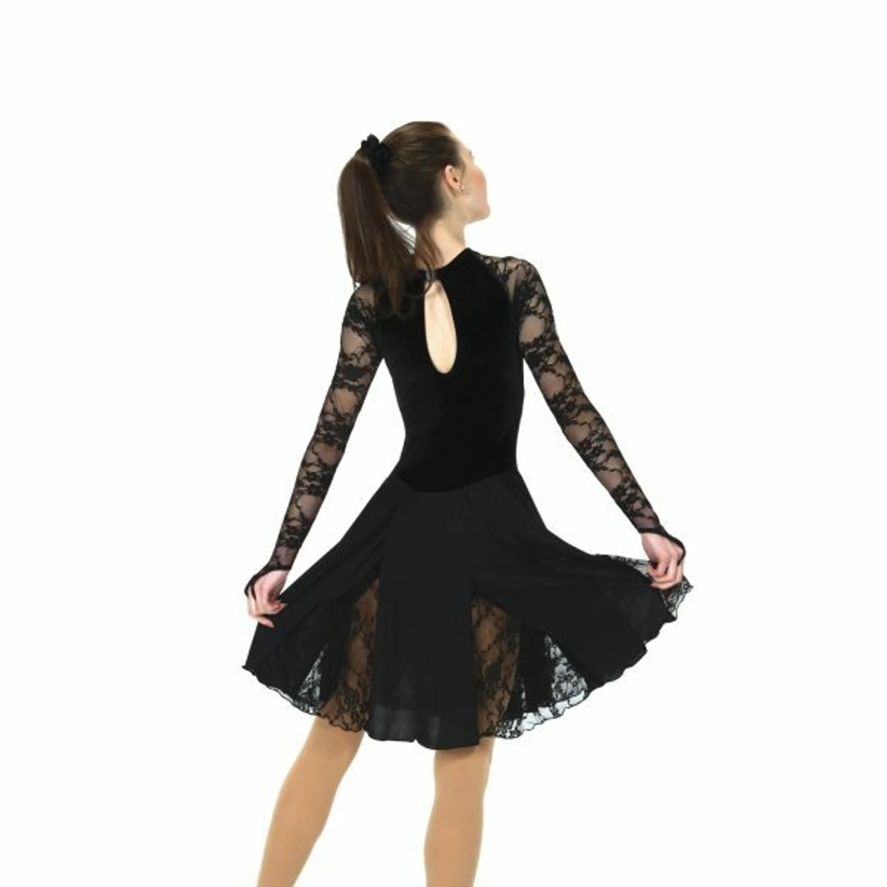 Jerry's 583 Lace Inset Dance Dress - Jet Black 3 Jerry's 583 Lace Inset Dance Dress - Jet Black