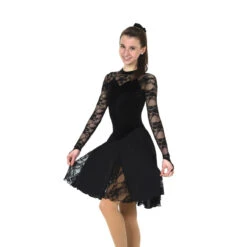 Jerry's 583 Lace Inset Dance Dress - Deep Wine -IceTrek Shop 583 Black Side 01394.1651529301