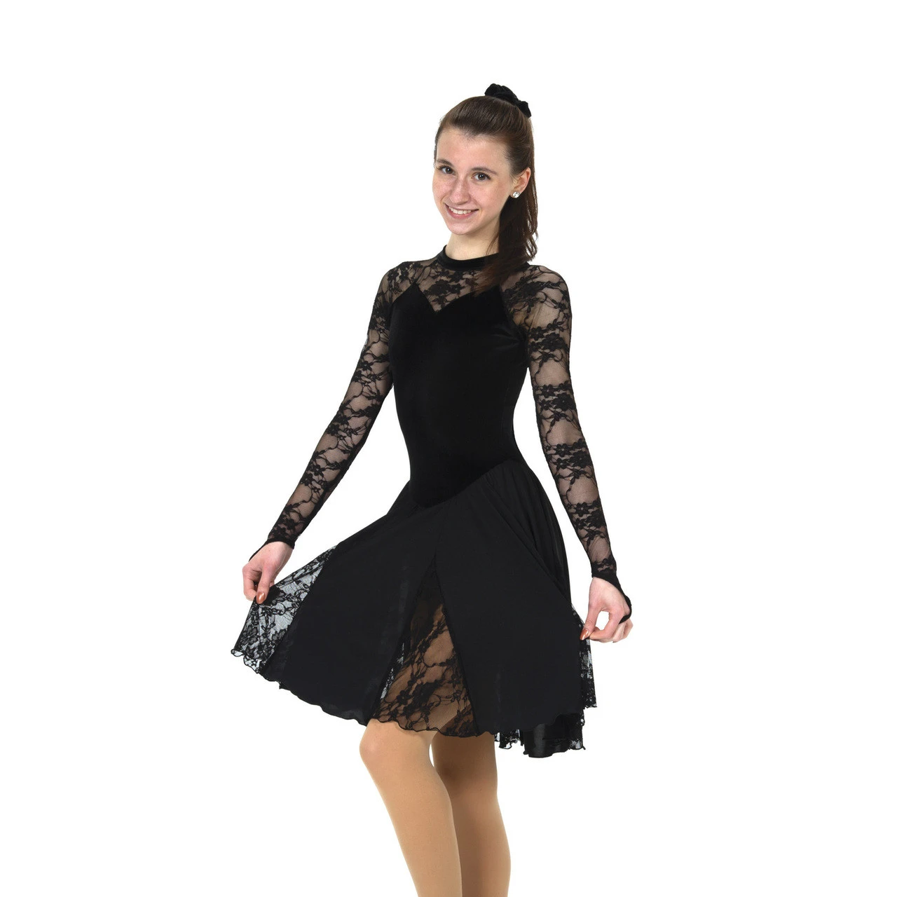 Jerry's 583 Lace Inset Dance Dress - Jet Black 5 Jerry's 583 Lace Inset Dance Dress - Jet Black - Image 3