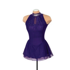 Solitaire Style F22008 Mesh Keyhole Dress- Navy 13 Solitaire Style F22008 Mesh Keyhole Dress- Navy -IceTrek Shop F22008R Purple Front 91546.1656366524