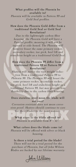 NEW John Wilson Phoenix Blade - PATTERN 99 -IceTrek Shop Phoenix FAQ 002 79087.1606256137.1280.1280 39579.1606256193